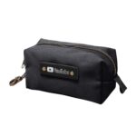 Custom Canvas Small Dopp Kit with Brass Clip | Full Grain Leather | Made in USA - 7