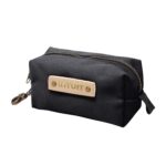 Custom Canvas Small Dopp Kit with Brass Clip | Full Grain Leather | Made in USA - 8
