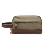 Custom Canvas and Leather Travel Toiletry Bag - 3