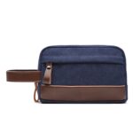 Custom Canvas and Leather Travel Toiletry Bag - 5