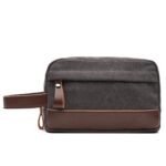 Custom Canvas and Leather Travel Toiletry Bag - 8
