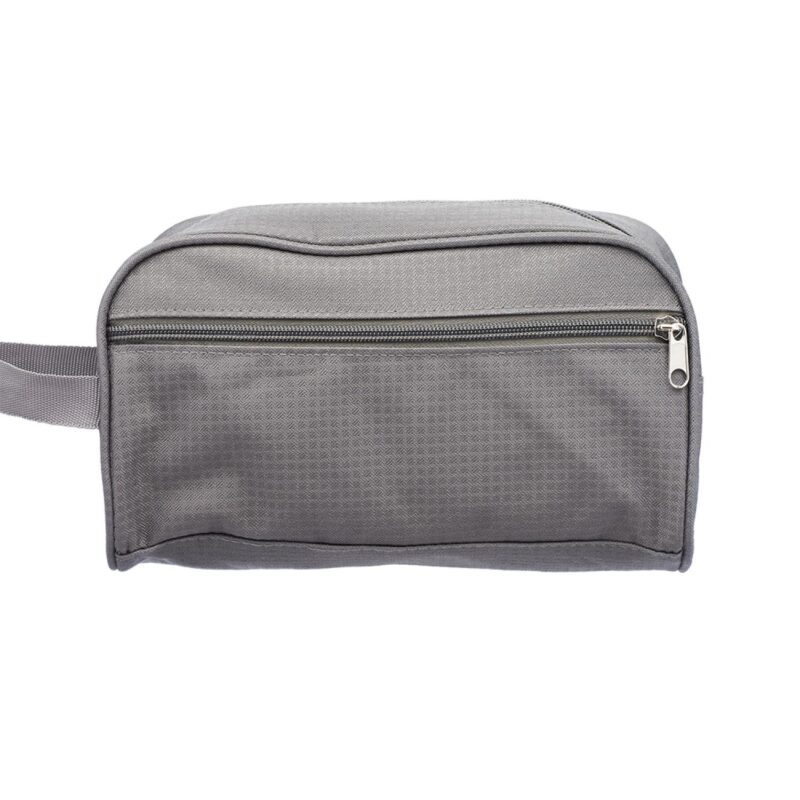 Custom Classic Toiletry Bag w/Handle & Side Zipper Pockets (10" L x 5") - 1