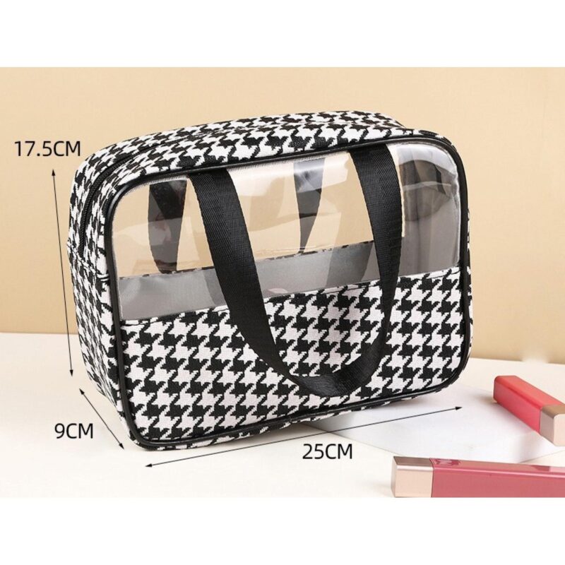 Custom Clear Cosmetic Case Toiletry Bag W/Handle - 1