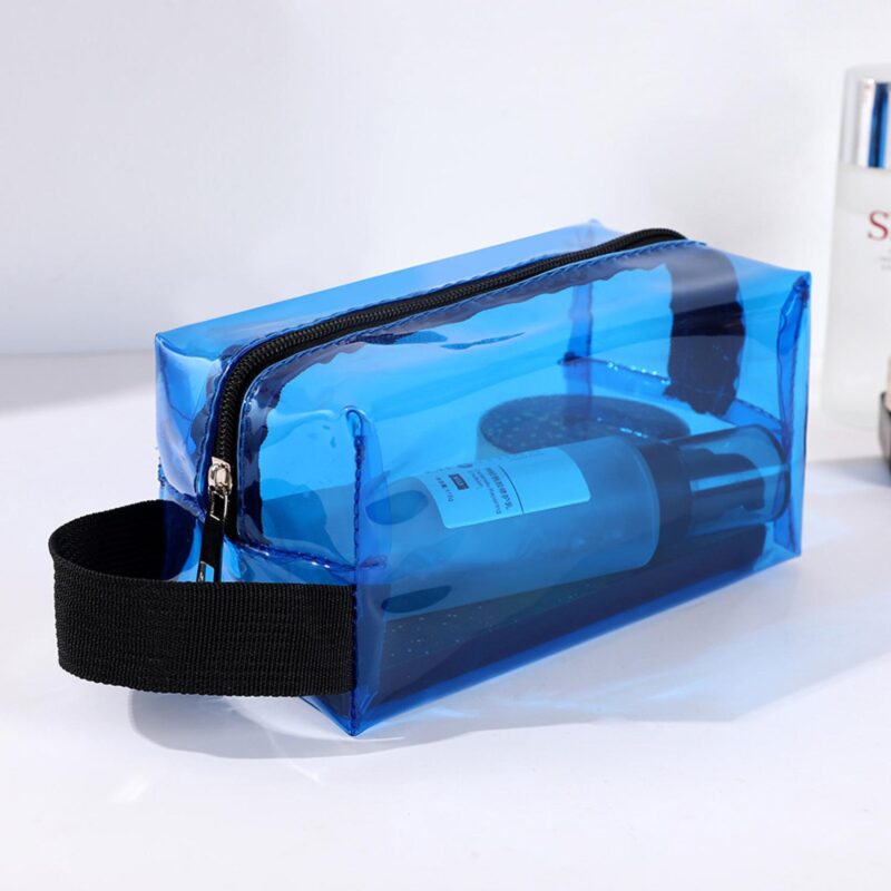 Custom Clear Cosmetic Toiletry Bag With Handle - 3