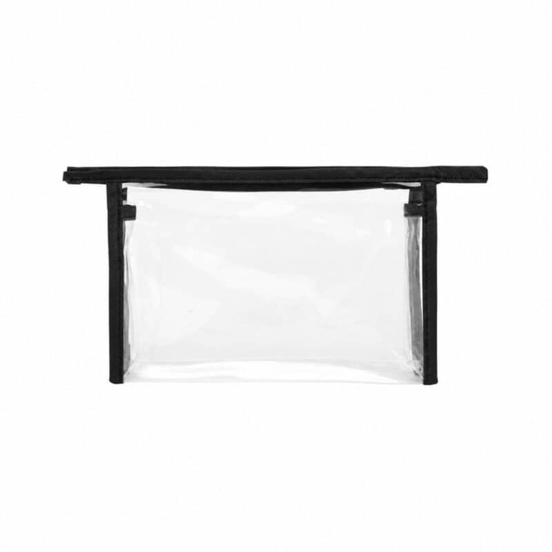 Custom Clear PVC Carry Handle Toiletry Bag with 80GSM Non-Woven Trim - 2