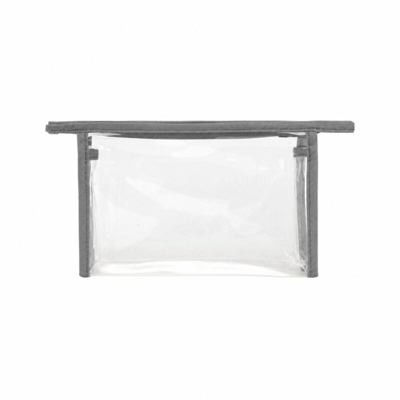 Custom Clear PVC Carry Handle Toiletry Bag with 80GSM Non-Woven Trim - 4