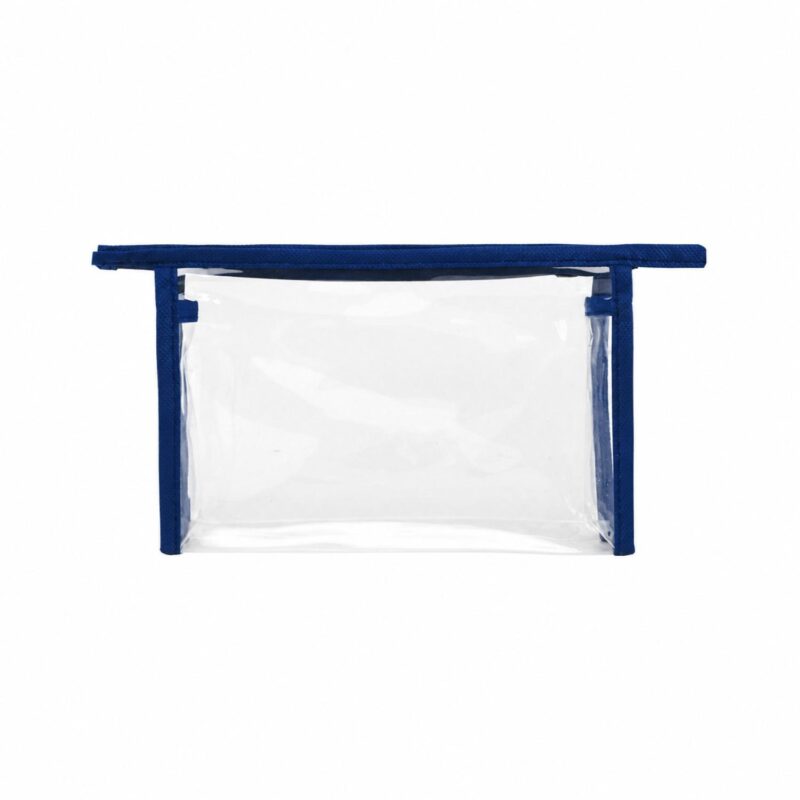 Custom Clear PVC Carry Handle Toiletry Bag with 80GSM Non-Woven Trim - 6