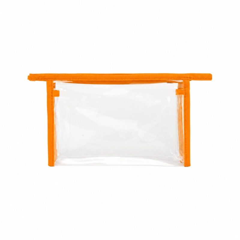 Custom Clear PVC Carry Handle Toiletry Bag with 80GSM Non-Woven Trim - 7