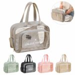 Custom Clear PVC Toiletry Bag With Shoe Compartment