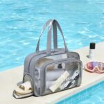 Custom Clear PVC Toiletry Bag With Shoe Compartment - 8