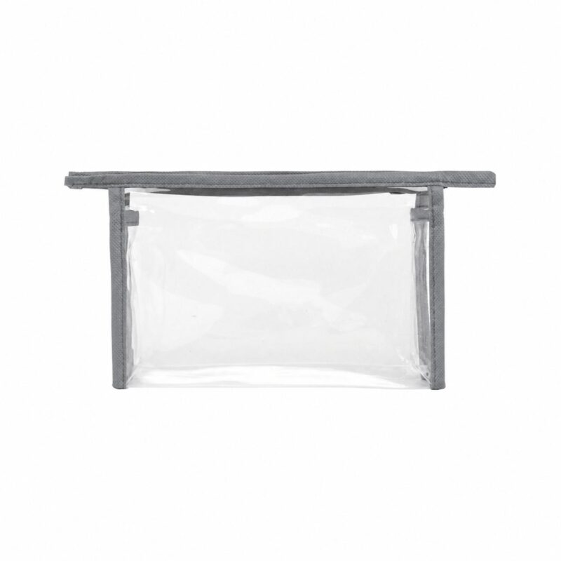 Custom Clear PVC Toiletry Bag with 80GSM Non-Woven Trim - 4