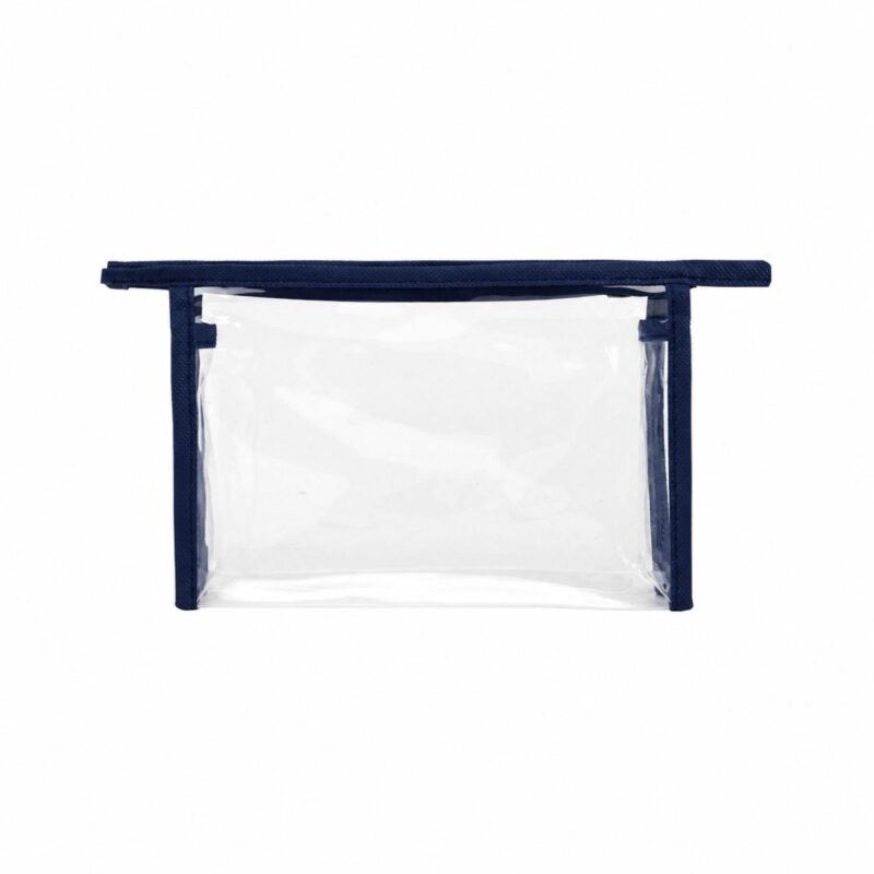 Custom Clear PVC Toiletry Bag with 80GSM Non-Woven Trim - 6