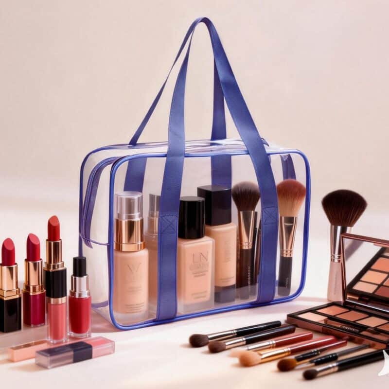 Custom Clear PVC Travel Toiletry Bag With Handle - 4