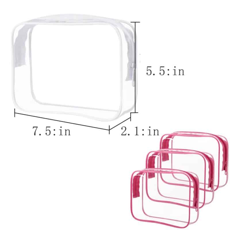 Custom Clear PVC Zipper Travel Toiletry Bag - 1
