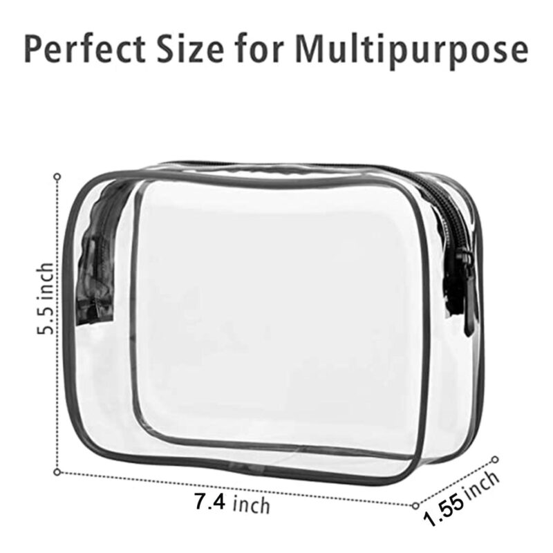 Custom Clear Toiletry Bag Travel Makeup Cosmetic - 1