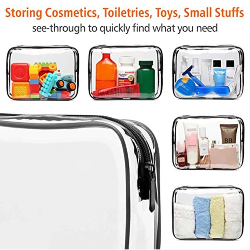 Custom Clear Toiletry Bag Travel Makeup Cosmetic - 2