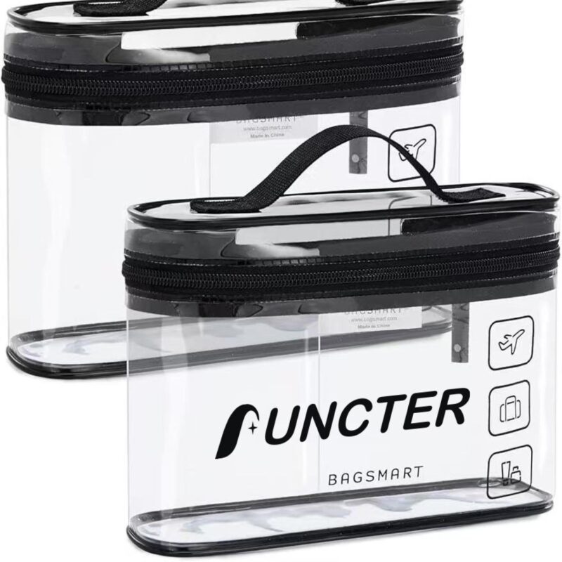 Custom Clear Travel Toiletry Bag - Waterproof PVC Cosmetic Organizer With Handle