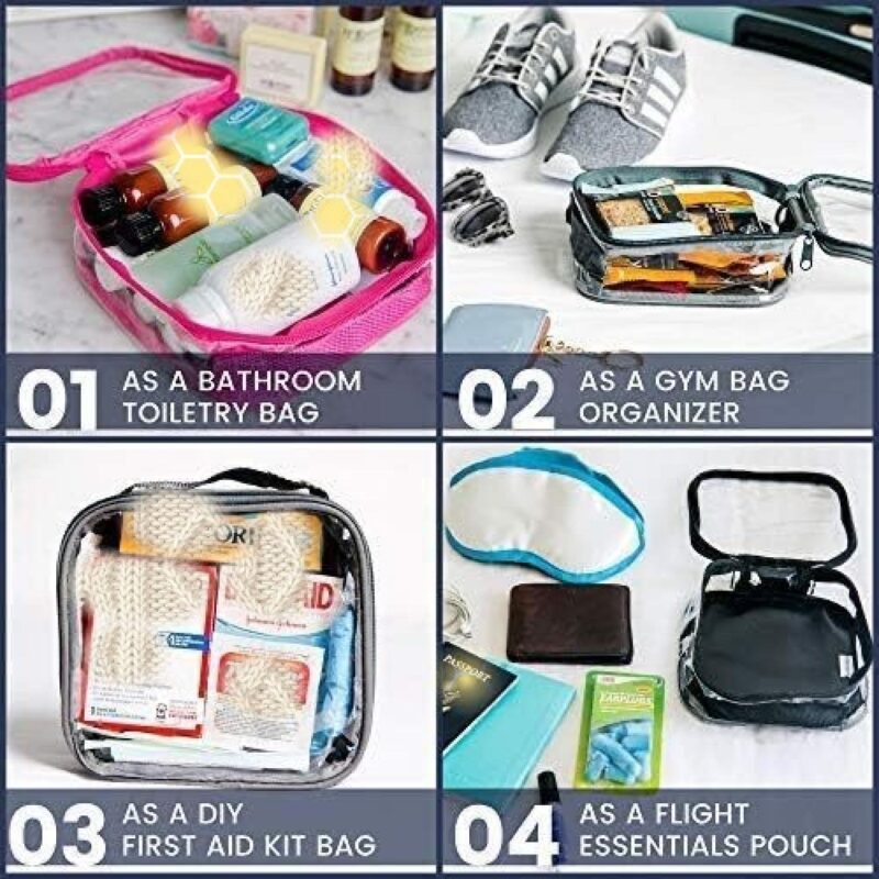 Custom Clear Vinyl Travel Toiletry Bag - 3
