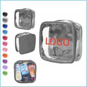 Custom Clear Vinyl Travel Toiletry Bag