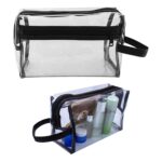 Custom Clear Vinyl and Leatherette Toiletry Bag - 1