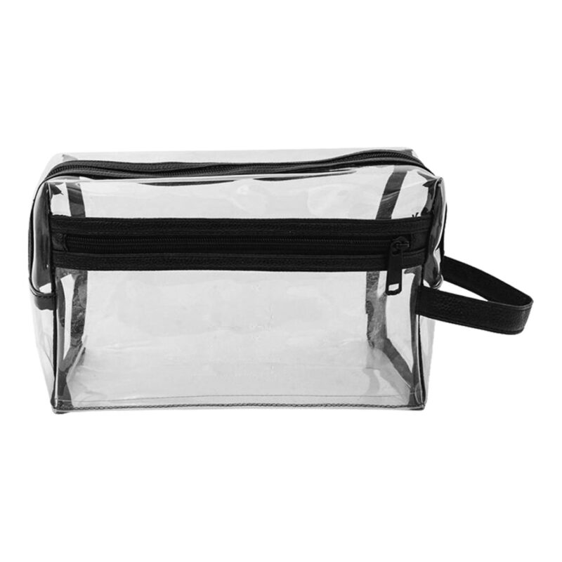 Custom Clear Vinyl and Leatherette Toiletry Bag - 3