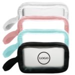 Custom Clear Waterproof Travel Toiletry Bag - Zippered Cosmetic Organizer for Sports & Gym