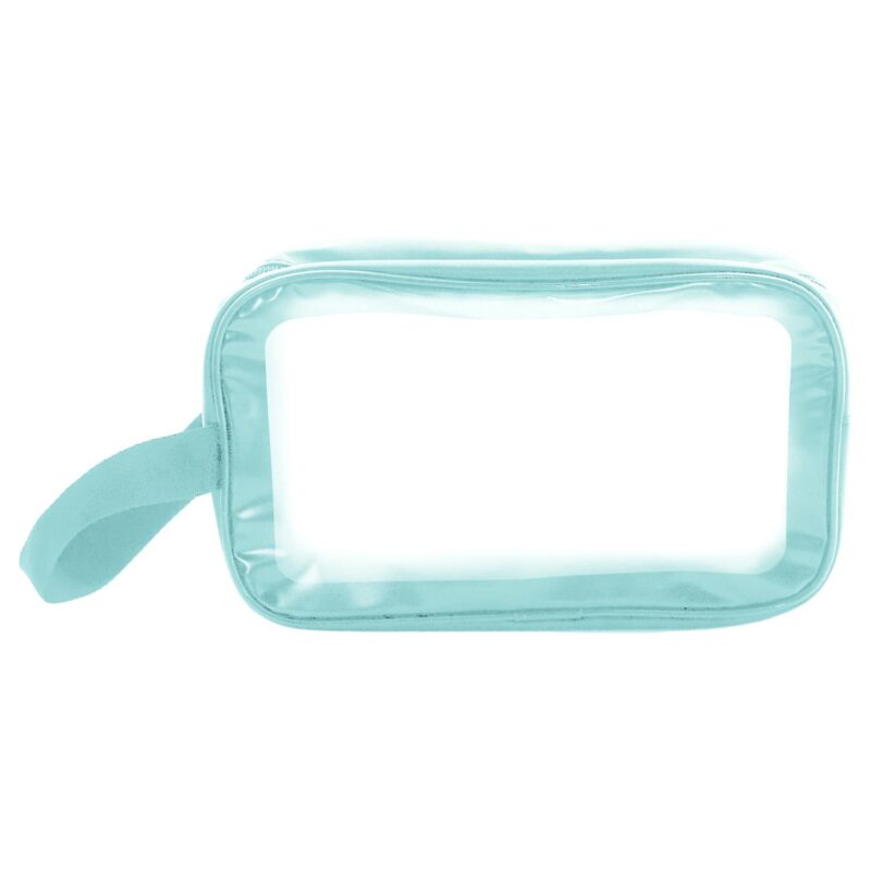 Custom Clear Waterproof Travel Toiletry Bag - Zippered Cosmetic Organizer for Sports & Gym - 2