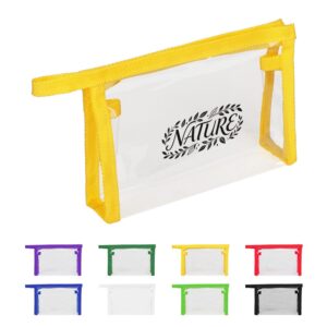 Custom Clear Zippered Toiletry Bag W/ Handle 6.3"x4"x1.5"