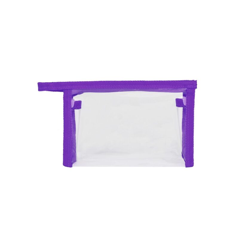 Custom Clear Zippered Toiletry Bag W/ Handle 6.3"x4"x1.5" - 4