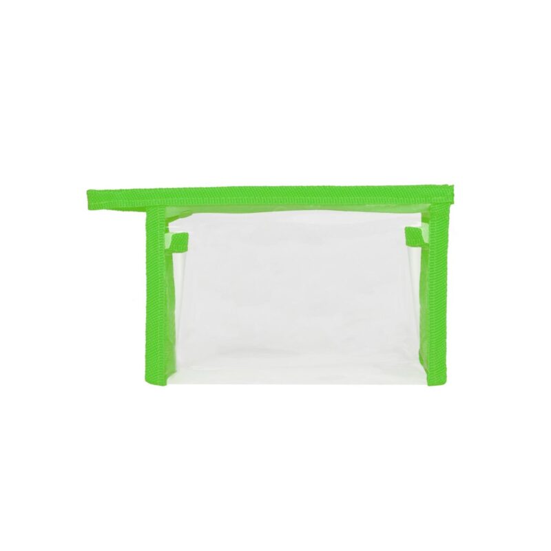 Custom Clear Zippered Toiletry Bag W/ Handle 6.3"x4"x1.5" - 6