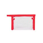 Custom Clear Zippered Toiletry Bag W/ Handle 6.3"x4"x1.5" - 9