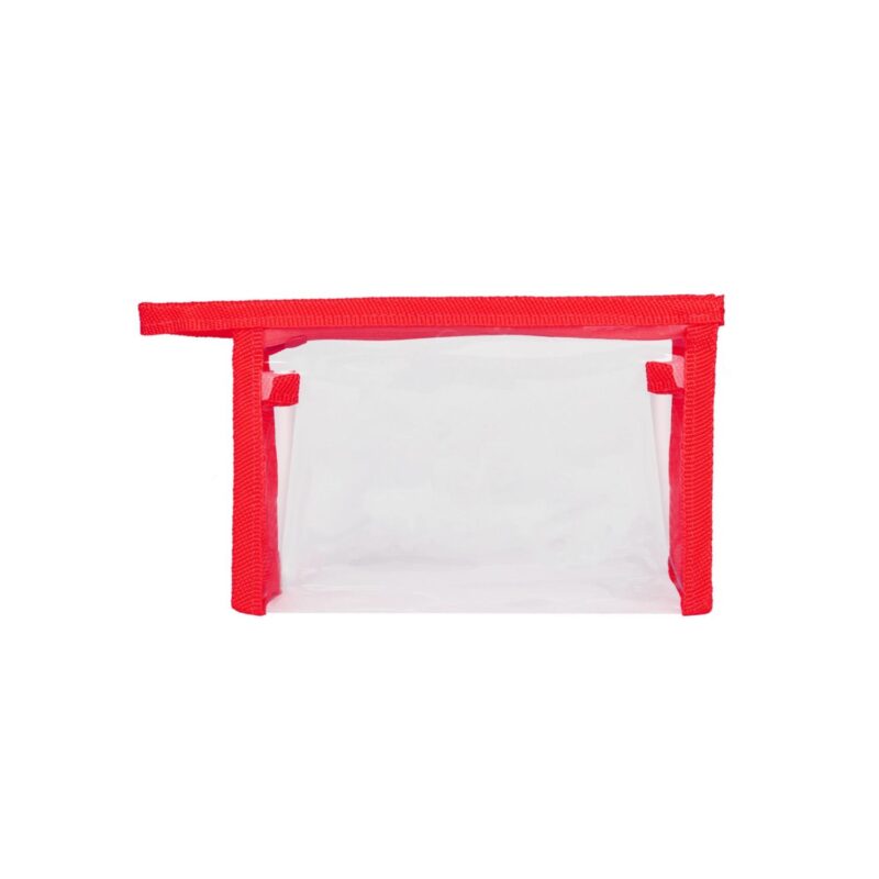 Custom Clear Zippered Toiletry Bag W/ Handle 6.3"x4"x1.5" - 9