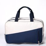Custom Color Block Oxford Toiletry Bag With Wet Dry Compartment - 1