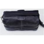 Custom Cow Leather Dopp Kit w/Bottom Zip Compartment