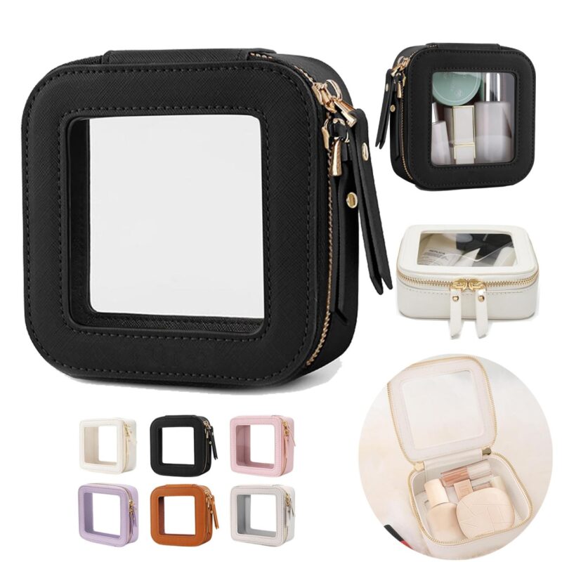 Custom Custom Transparent Toiletry Kit Travel Clear Cosmetic Pouch Mini Makeup Bag for Women - 1