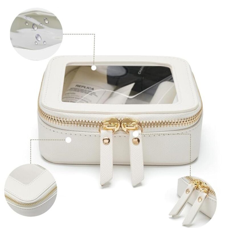Custom Custom Transparent Toiletry Kit Travel Clear Cosmetic Pouch Mini Makeup Bag for Women - 6