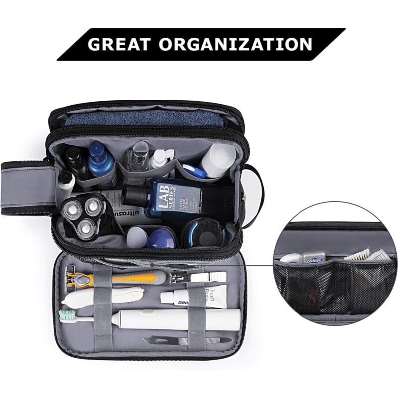 Custom Custom Travel Toiletry Bag Men Water-resistant Dopp Kit Shaving Organizer - 4