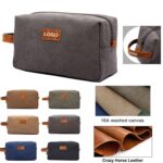 Custom Custom Vintage Canvas Travel Toiletry Bag Personalized Dopp Kit Men Women Logo Available