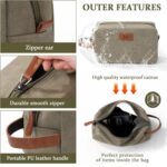 Custom Custom Vintage Canvas Travel Toiletry Bag Personalized Dopp Kit Men Women Logo Available - 2