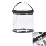 Custom Cylindrical Clear PVC Toiletry Bag - 1