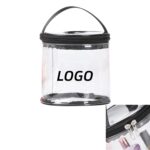 Custom Cylindrical Clear PVC Toiletry Bag