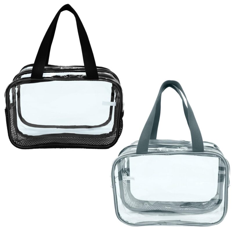 Custom DRY/WET Separation Clear Toiletry Bag - 1