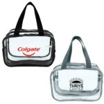 Custom DRY/WET Separation Clear Toiletry Bag