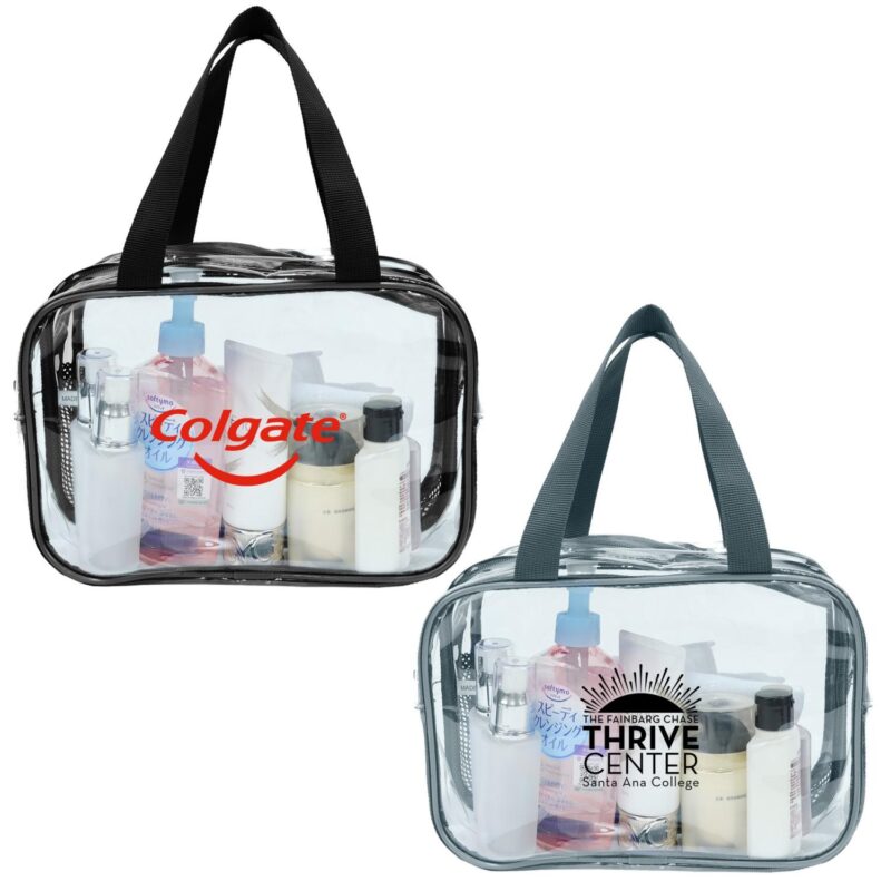 Custom DRY/WET Separation Clear Toiletry Bag - 2