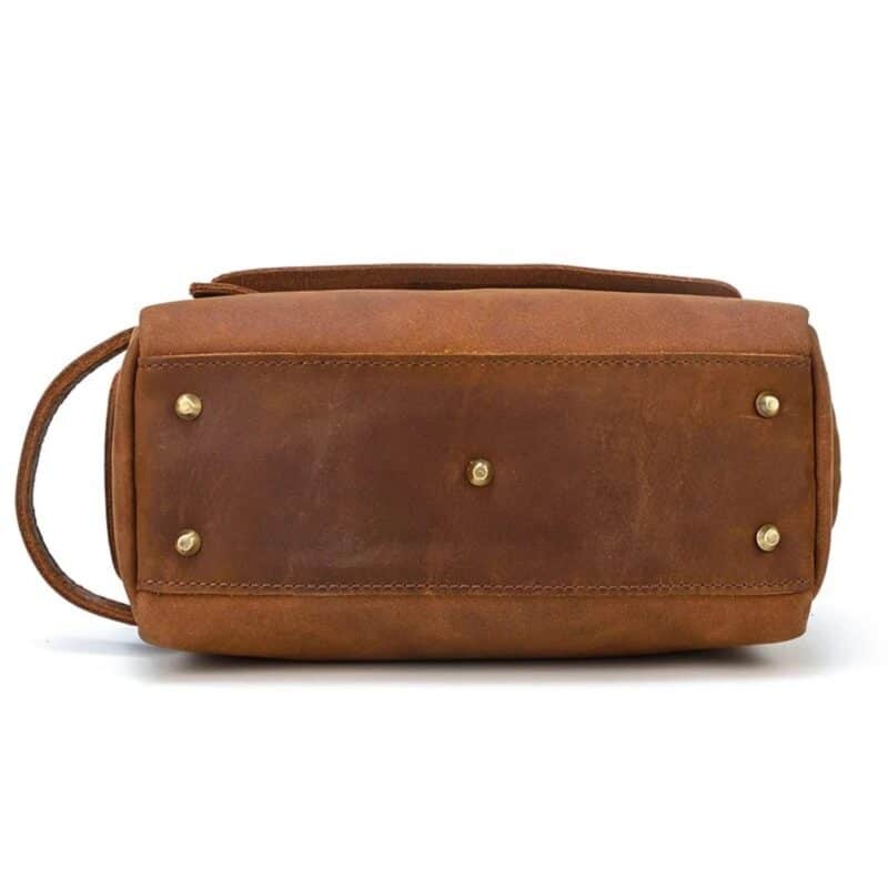 Custom Dado Handmade Leather Dopp Kit Toiletry Bag (9.8"x5.5"x4.5") - 5