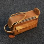 Custom Dado Handmade Leather Dopp Kit Toiletry Bag (9.8"x5.5"x4.5") - 8