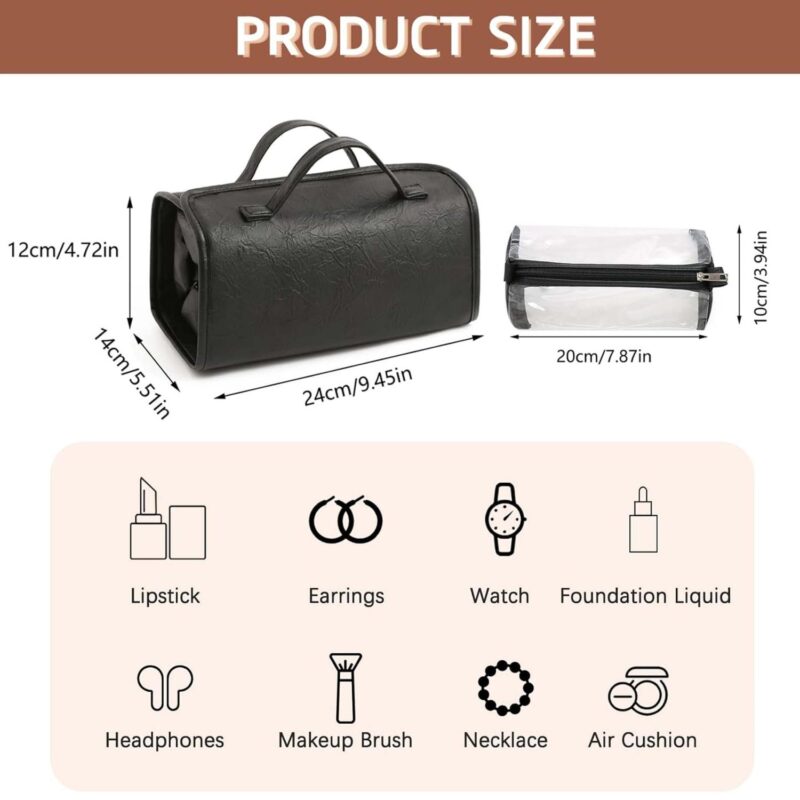 Custom Detachable Travel Toiletry Bag Roll up Makeup Bag - 2