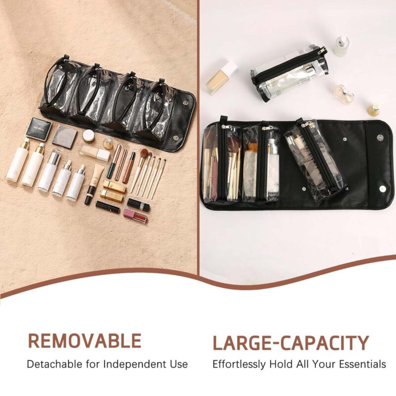 Custom Detachable Travel Toiletry Bag Roll up Makeup Bag - 5