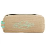 Custom Doppelganger Burlap Neoprene Pouch