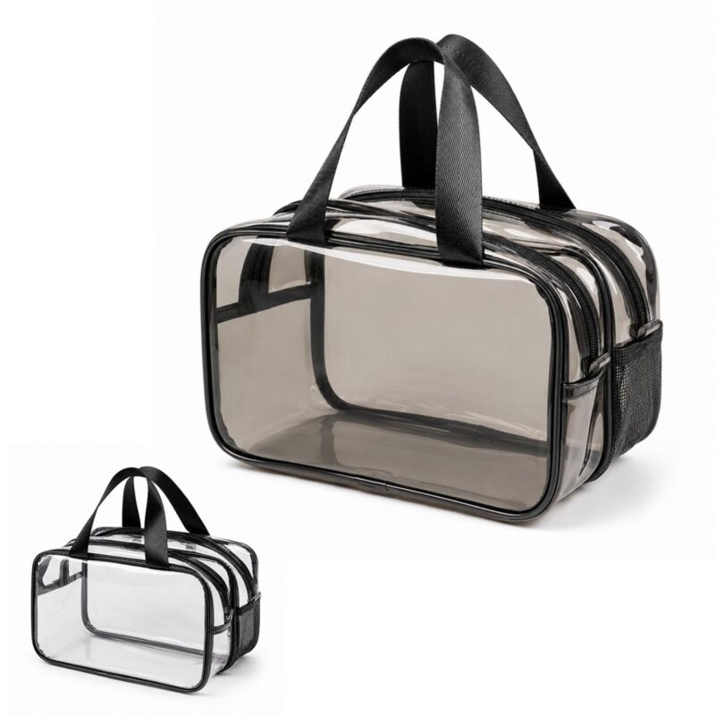 Custom Double Layer Clear Toiletry Bag - 1